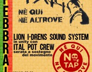 No Tap party con Lion I-Drens Sound System e Ital Pot Crew